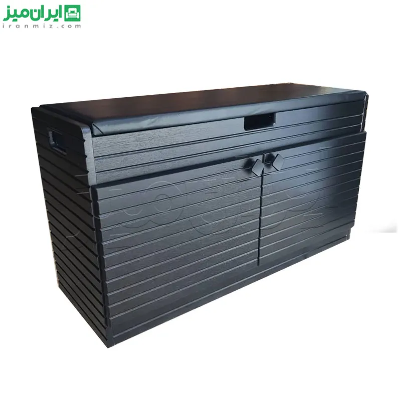 جا کفشی دو درب نیمکتی ادموند (مشکی)