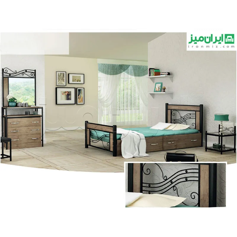 تخت خواب یک نفره شیده